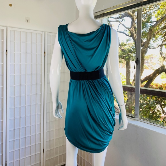 NWT, Vionnet, Silk Jersey Sheath Draped Dress w/ Belt, 6. - Picture 2 of 6